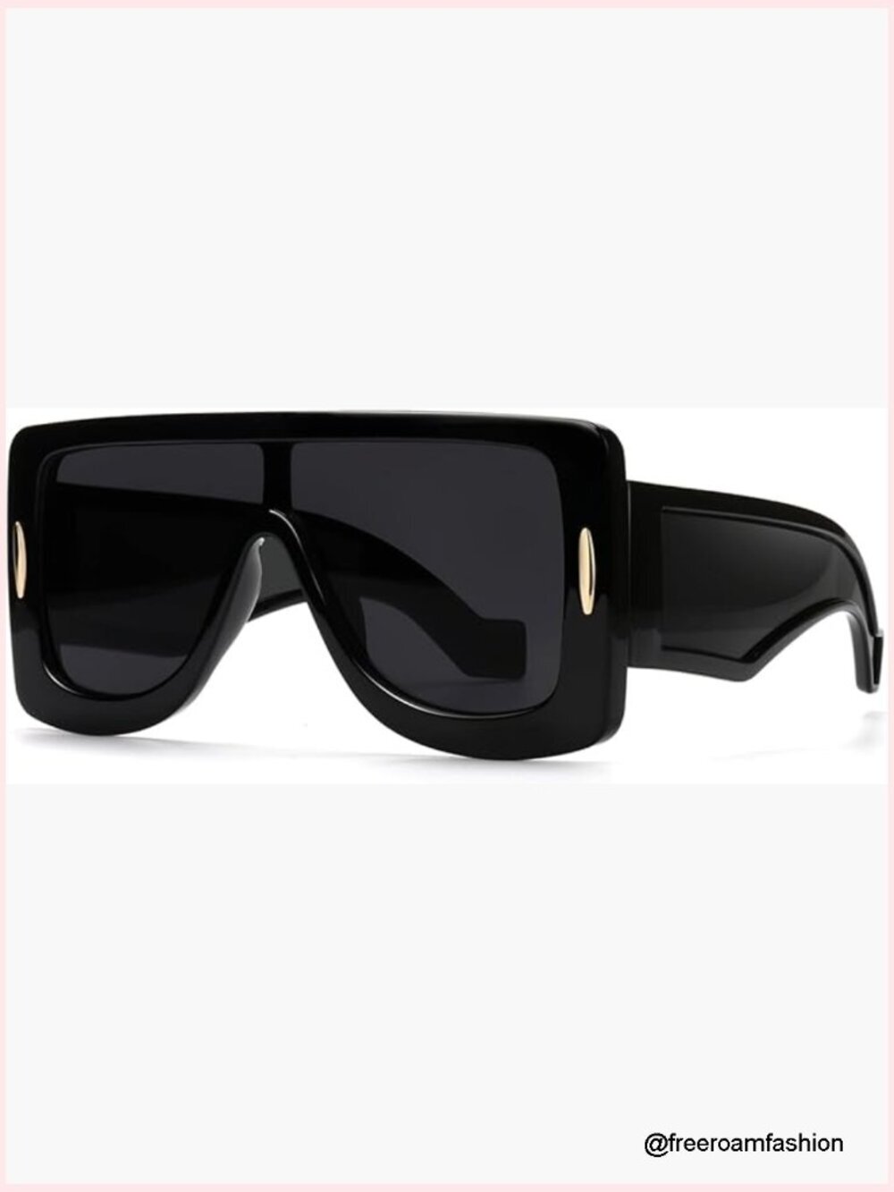 Oversized Flat Top Shield Sunglasses UV Protection Unisex